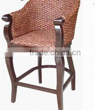 Bar chair,bed water hyacinth ,Set of armchair and stool(1 armchair and 1 stool )