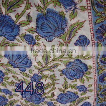 RTC-29D Multi Coloured Hand Block Printed Fabric 100% Cotton Natural Fabric Manufacturer Jaipur