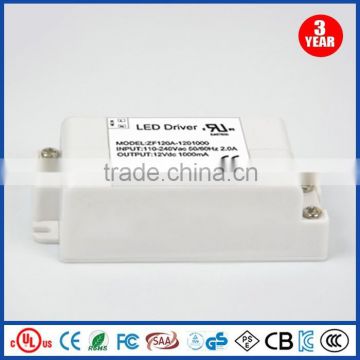 ZF120A-1201000 led tranformer 12v dc 1000mA output led driver