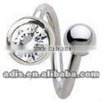 Bezel Cup Hybrid Spiral Twisters,navel Piercing Jewelry