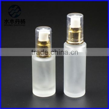 50ml/100ml Frost glass lotion bottles cosmetic glass lotion bottle with pump sprayer