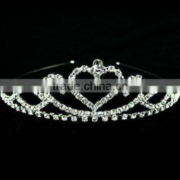 New designs rhinestone costume headband tiara metal princess crown