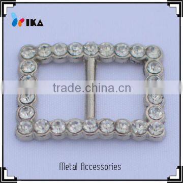 rhinestone zinc alloy metal ring buckle for belts