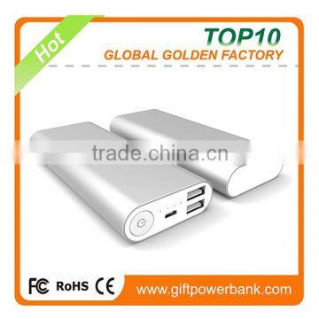 10000mah Lipolymer battery Dual usb High quality Power bank