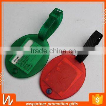 Oval Shaped Blank Luggage Tag With a Plastic Strap photo-5