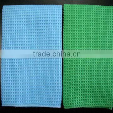 high water absorption microfiber waffle cloth for home cleaning