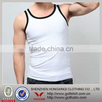 palin white 100 cotton men tank tops