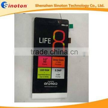 Original BLU Life 8 L280a L280i SmartPhone 720x1280 LCD Display Matrix + Touch Screen Digitizer Panel with Frame