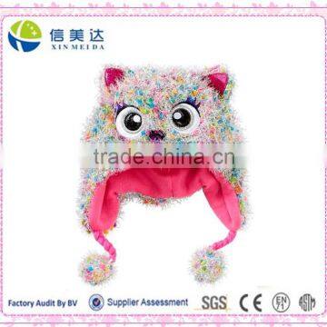 Funny Popcorn Tinsel Fur Plush Critter Animal Hat