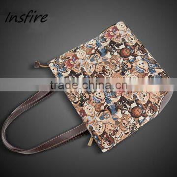 2016 Fashion wholesale elegance bags famous brand women canvas lady tote bag handbags