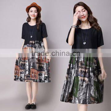 JPSKIRT1605978 Latest Fashion Ladies Casual Floral Retro Dress