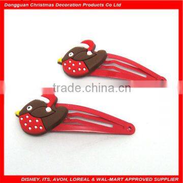 newest design soft PVC hair ornaments hair clip