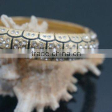 Hot Sales Shiny Square Rhinestone Embedded Zinc Alloy Bangles photo-2