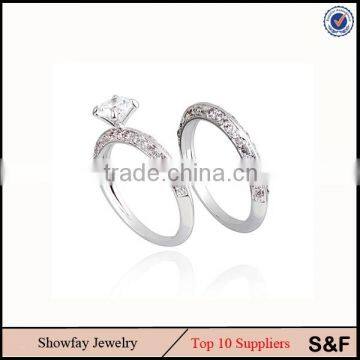 Fashion China Wholesale Fashion JewelryZircon Couples Rings