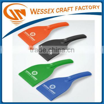 Promotional scraper with plastic handle