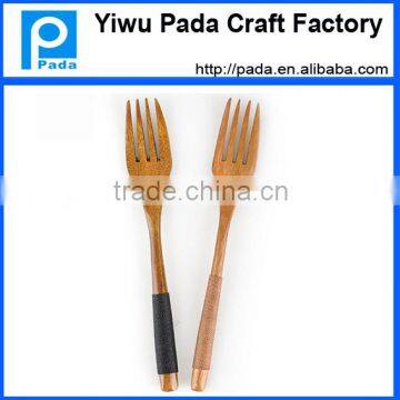 7.1 Inch Wooden Forks - Disposable Wood Cutlery Silverware photo-4