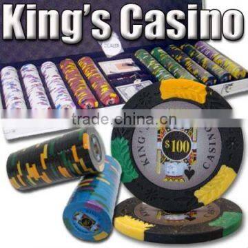 500pc Kings Casino professional Texas customized poker chip set