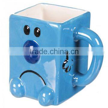 OEM handpainting dolomite cartoon mug