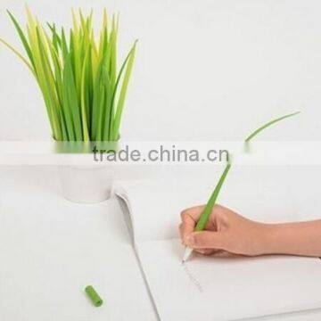 Grass design silicone pen / promotional ballpoint pen / cute pen