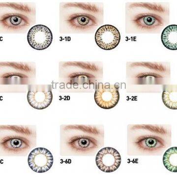 New Bio 3-1/3-2/3-6 monthly disposable lens korea14.5 mm color contact lenses