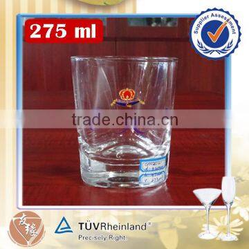 High transparent handmade whisky glass tumbler 9.7oz wholesale