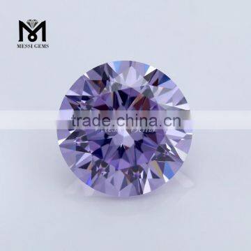 Top quality wholesale round lavender Cubic Zirconia European Machine Cut