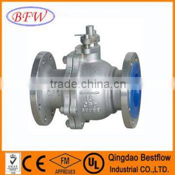 DIN PN25 2pcs carbon steel flange ball valves