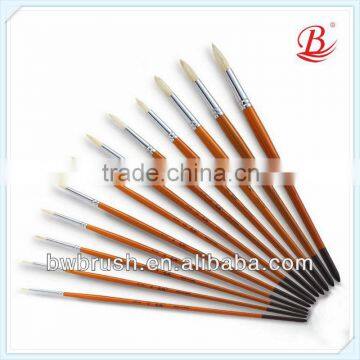 Professional bristle wooden handle paintbrush