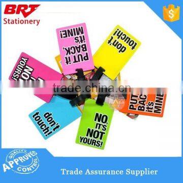 Promotion plastic PVC rubber luggage tag