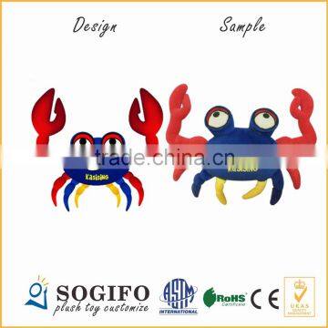 Malaysia Government Customization Made 12" Stffued Sea Animal Colorful Crab Visualization Plush Toy