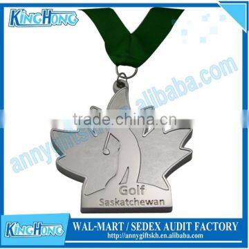 Customized maple shape golf events run race medals