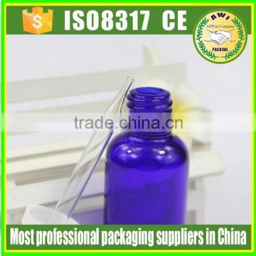 Screen Printing blue Essential Oil Glass Bottle 30ml