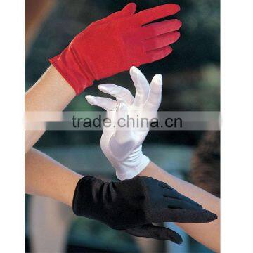 Hot Selling Wrist Length Short Satin Gloves