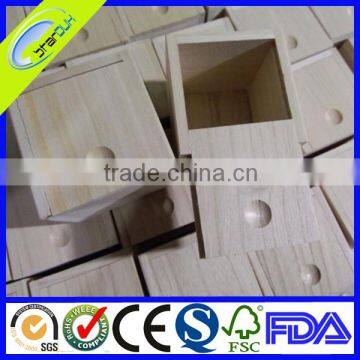 Small Wooden Boxes, Unfinished, Hinged Lid, With Clasp photo-2