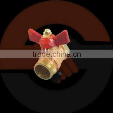 Male to Female 1/2"PT Thread Butterfly Handle Brass Ball Valve