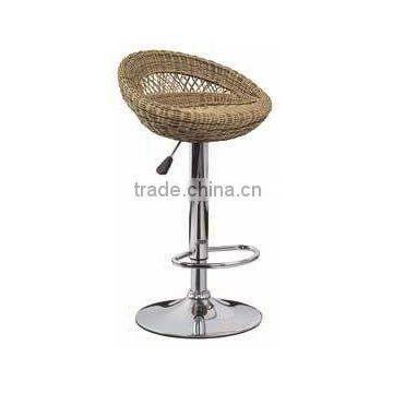 chromed base ratten barstool