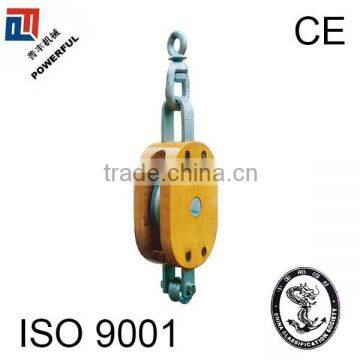 REGULAR SINGLE WOOD PULLEY BLOCK WITH SWIVEL