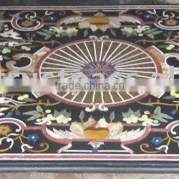 Antique Marble Inlay Dining Table Top