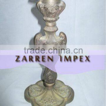Antique Art 36 cms Solid Brass Candle Holder