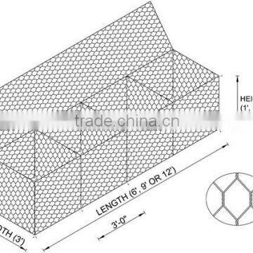 galvanized/coated hexagonal gabion basket profession plant