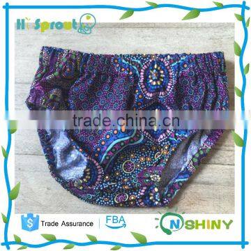 Bright Purple Fashional Pattern Baby Nappy Pant