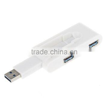 [ New Model ] CZH 4 Port Compact Portable High Speed Rotating USB 3.0 Data Hub for Windows, Mac OS, Linux [Black;white] photo-6