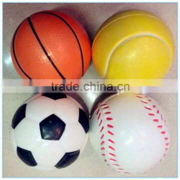 6.3cm PU Foam Stress Foam Toy Soccer Balls Sponge Neon Color Rubber Balls photo-3