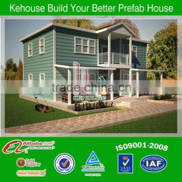 2 floor nice looking prefabricated wooden house villa