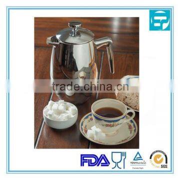 1L Double-Wall Satin Polished Stainless Steel coffee press with Filter