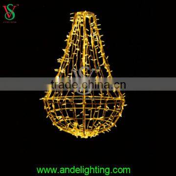 2016 new design christmas led ornament candle chandelier