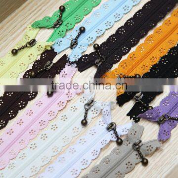 Nylon Lace zippers patchwork Tailor Sewing Craft bag dress zipper hot sale