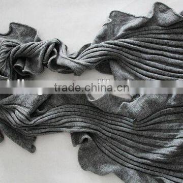 Ruffle Cashmere Knitting Scarf