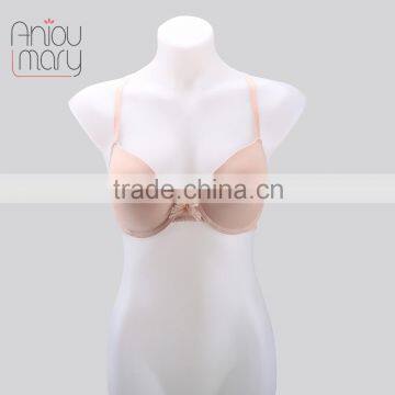 Hotsale classical breathable microfibre back cross t shirt bra for young girls