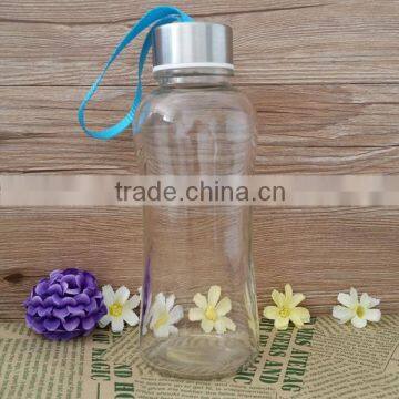 Sports glass bottle for water